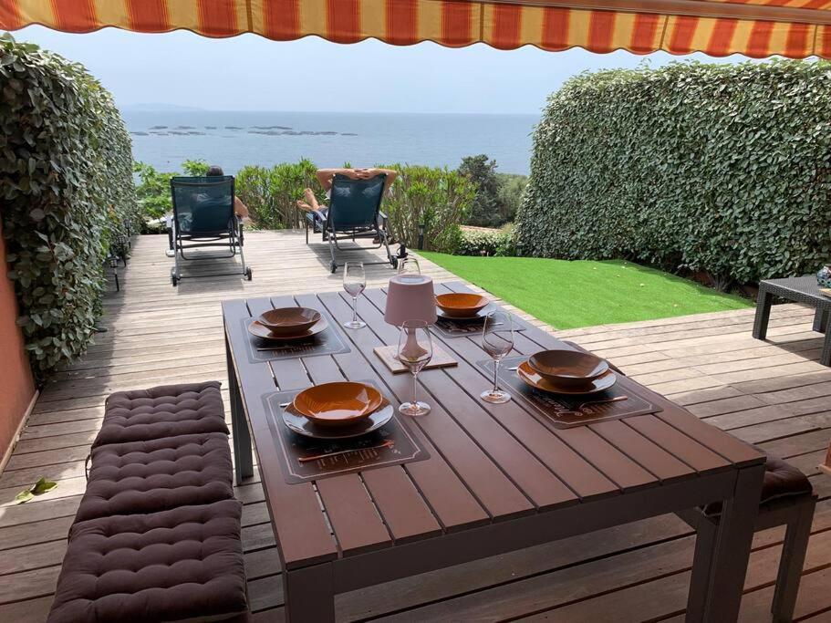 Ajaccio Maison Bord De Mer Dans Residence Avec Piscine Esterno foto